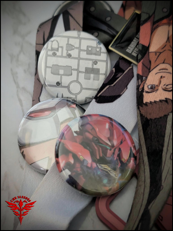 5 Gundam Buttons (1 inch)